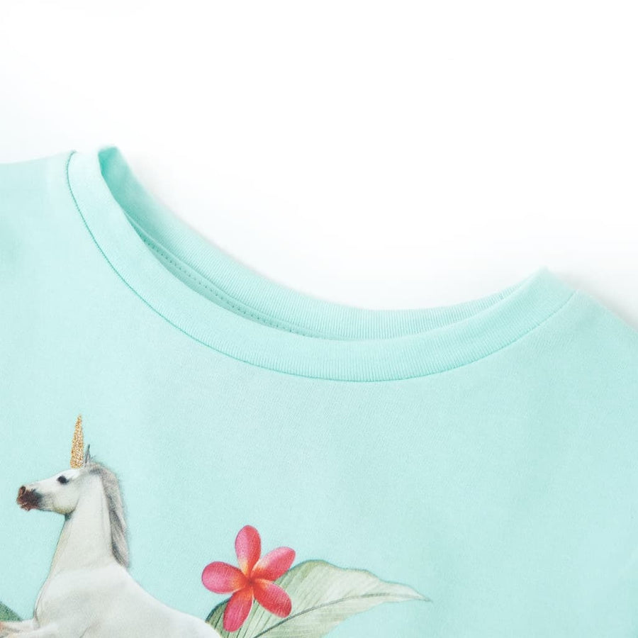 Kindershirt met korte mouwen 104 lichtzeeblauw Aqua 104