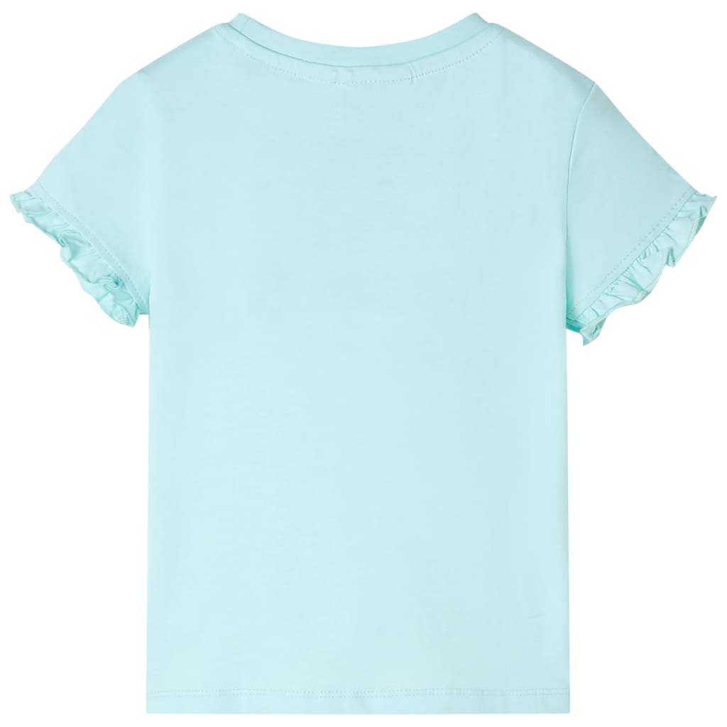 Kindershirt met korte mouwen 116 lichtzeeblauw Aqua 116