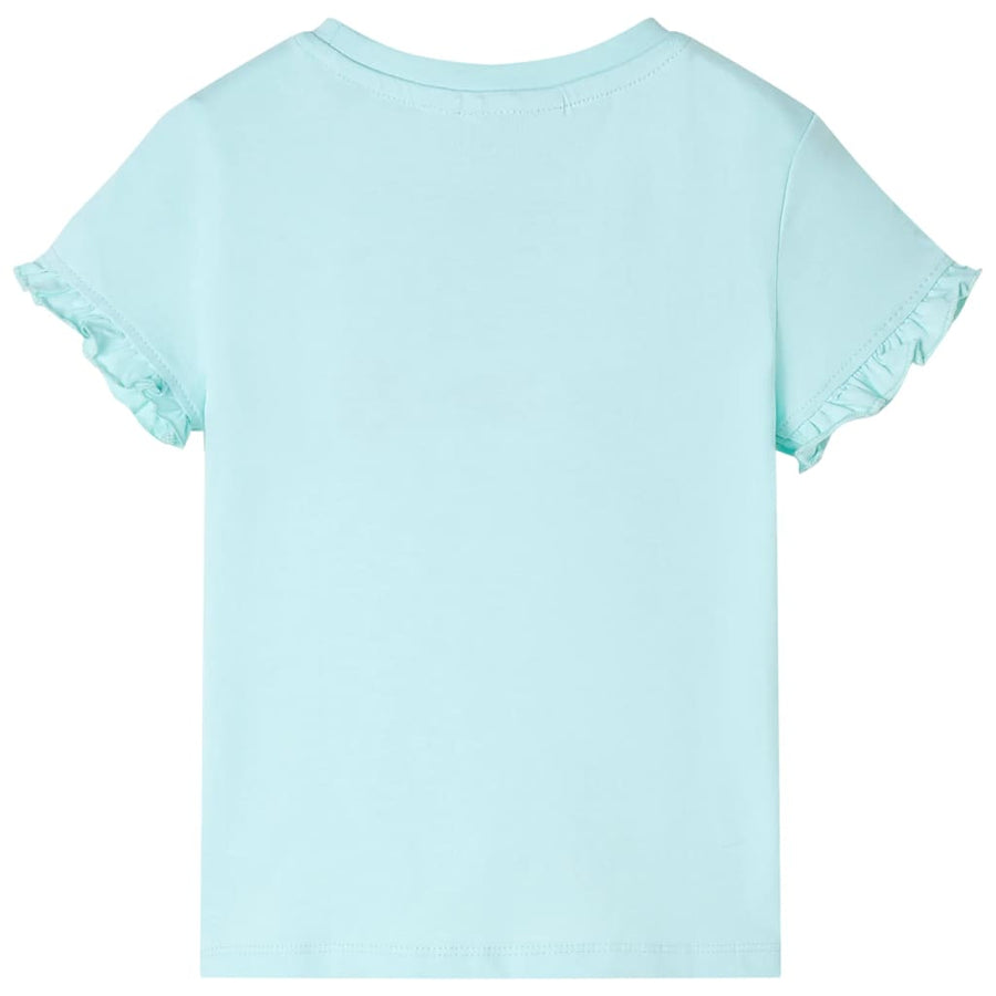 Kindershirt met korte mouwen 116 lichtzeeblauw Aqua 116