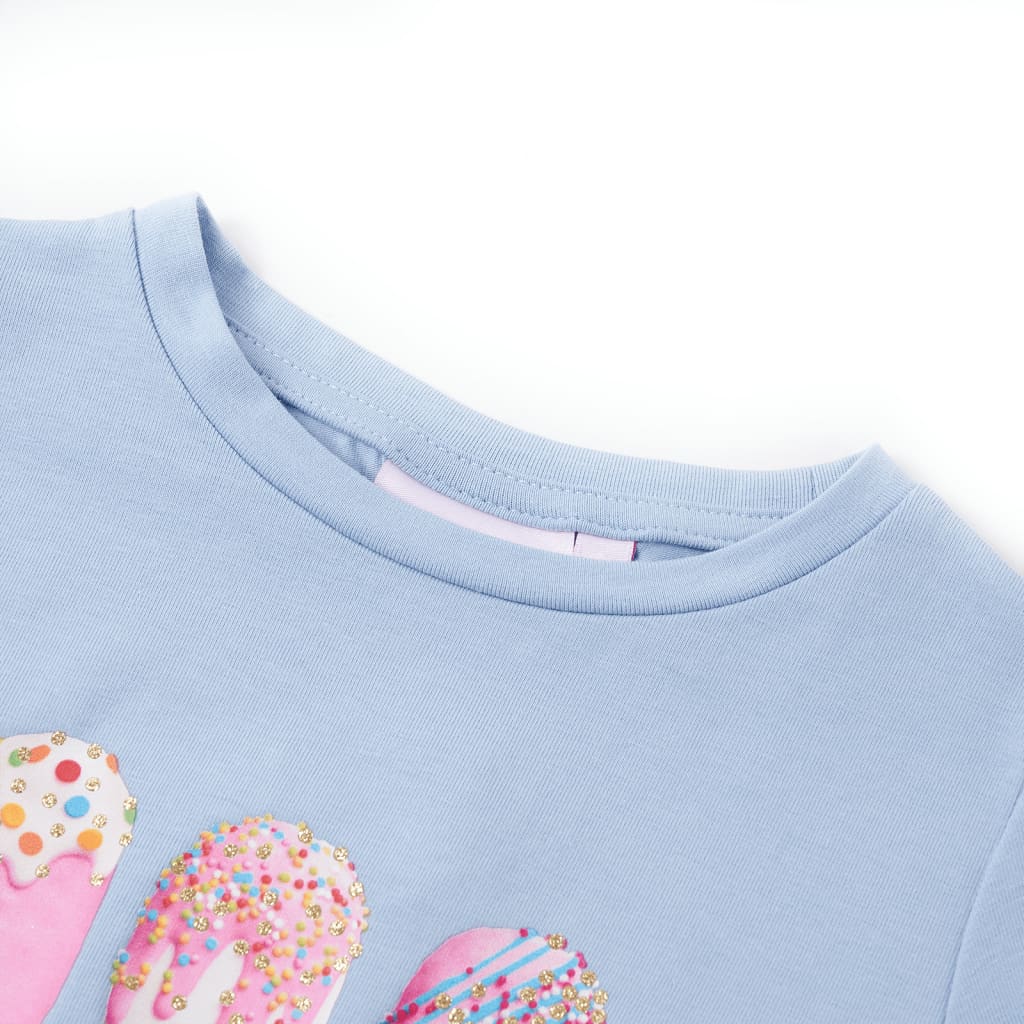 Kindershirt 116 blauw Blauw