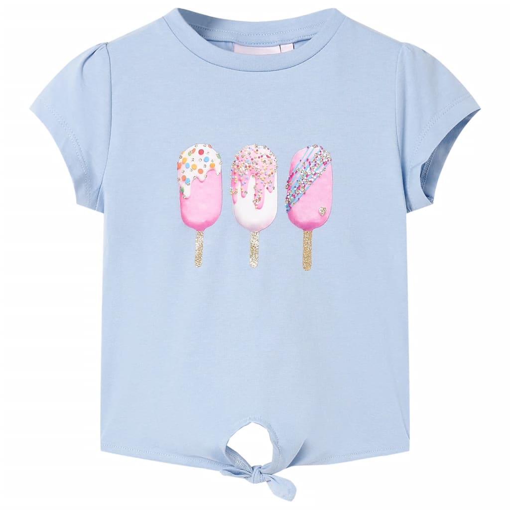 Kindershirt 128 blauw Blauw