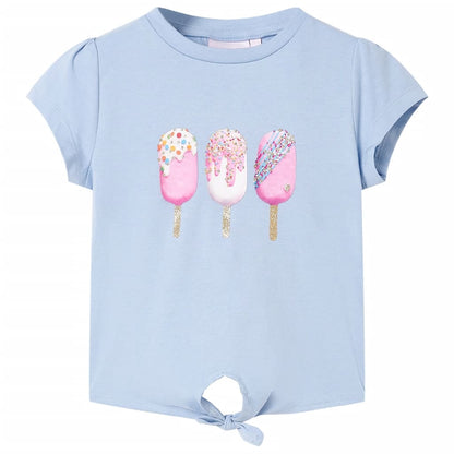 Kindershirt 128 blauw Blauw