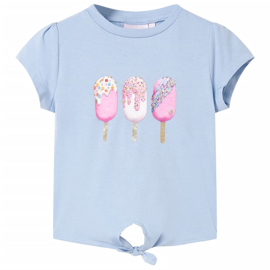 Kindershirt 128 blauw Blauw
