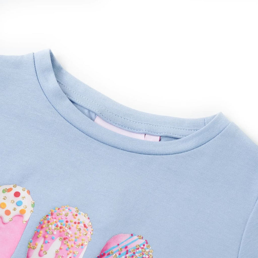 Kindershirt 128 blauw Blauw