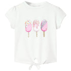 Kindershirt 104 ecru ijsjesprint katoen