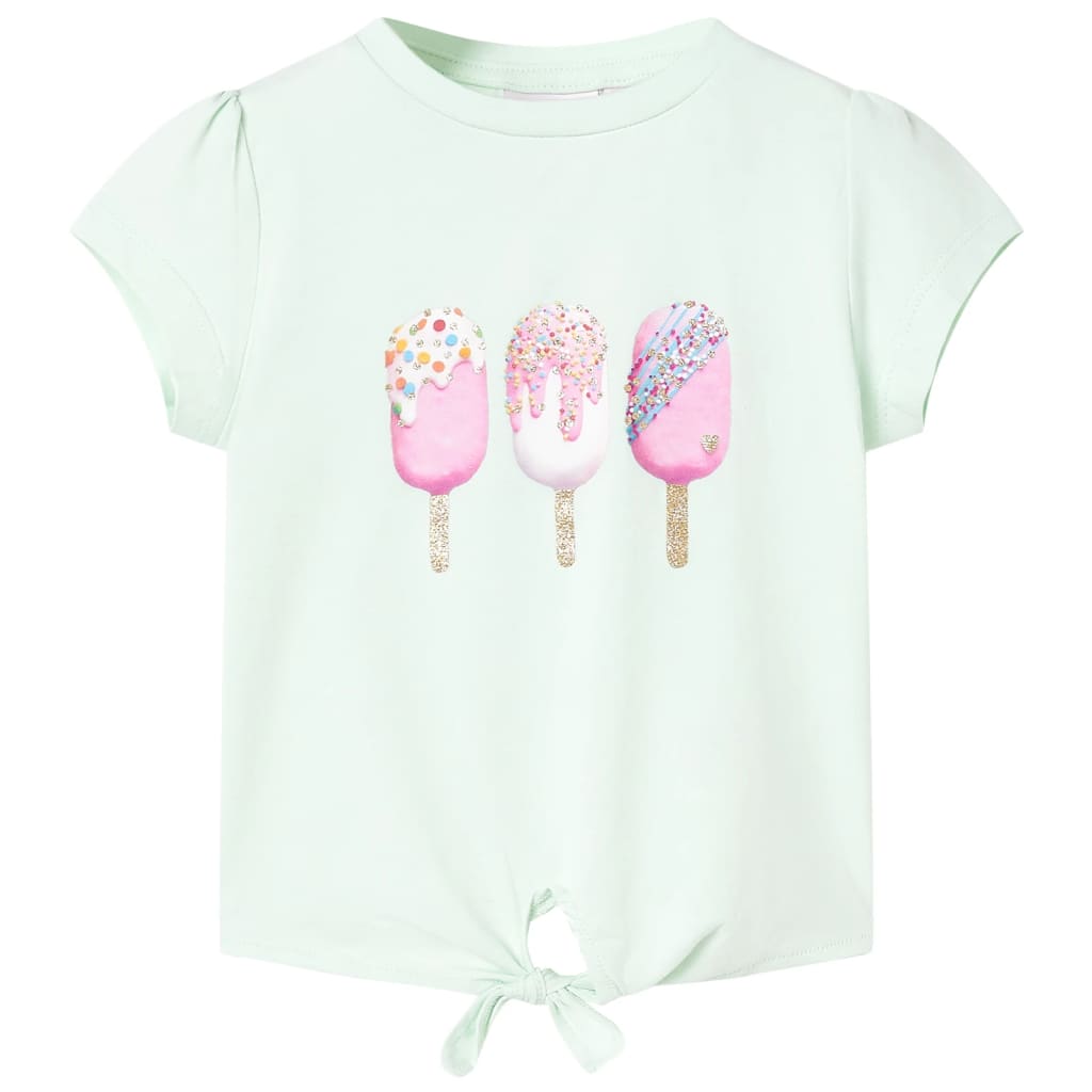 Kindershirt 128 lichtmint Mintgroen