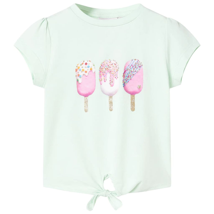 Kindershirt 128 lichtmint Mintgroen