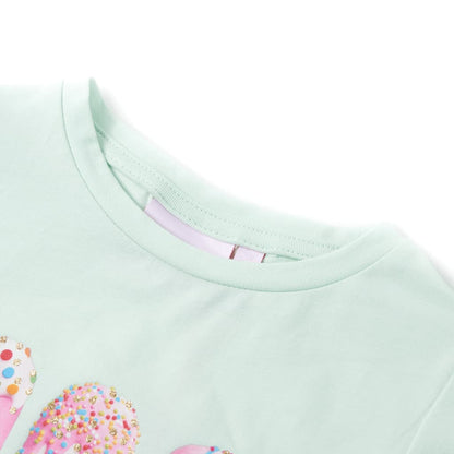 Kindershirt 128 lichtmint Mintgroen