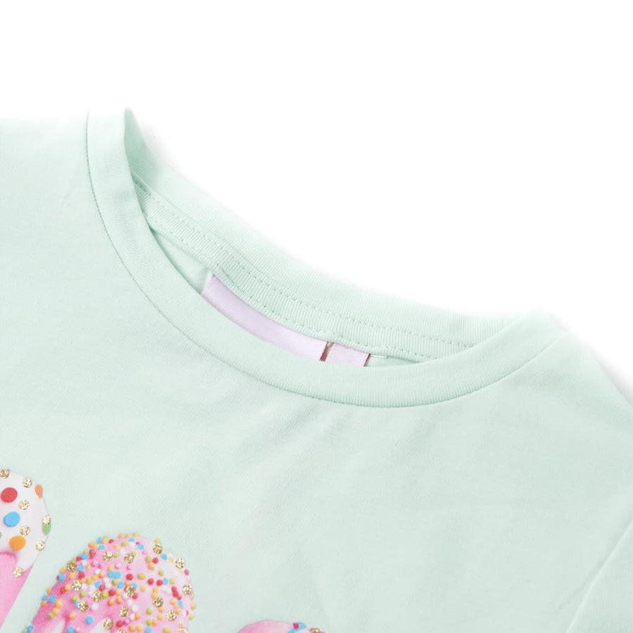 Kindershirt 128 lichtmint Mintgroen