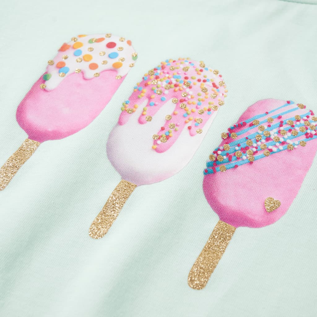 Kindershirt 128 lichtmint Mintgroen