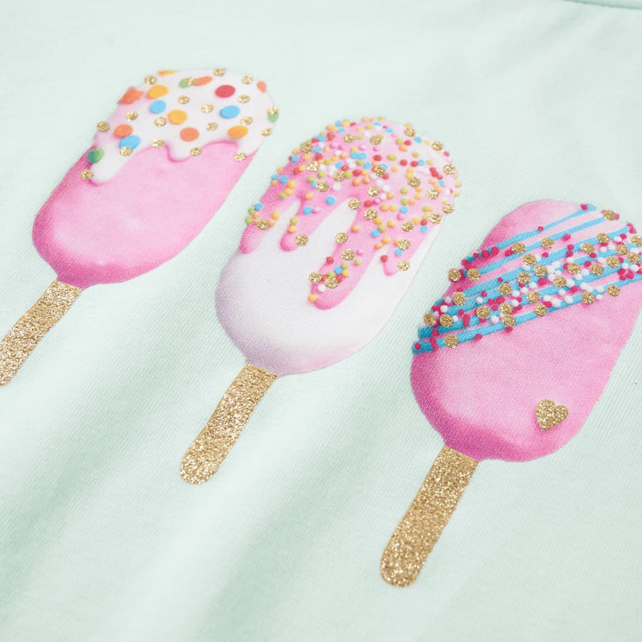 Kindershirt 128 lichtmint Mintgroen