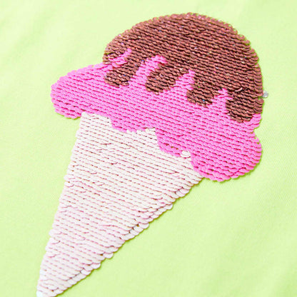 Kindershirt 128 neongeel Geel