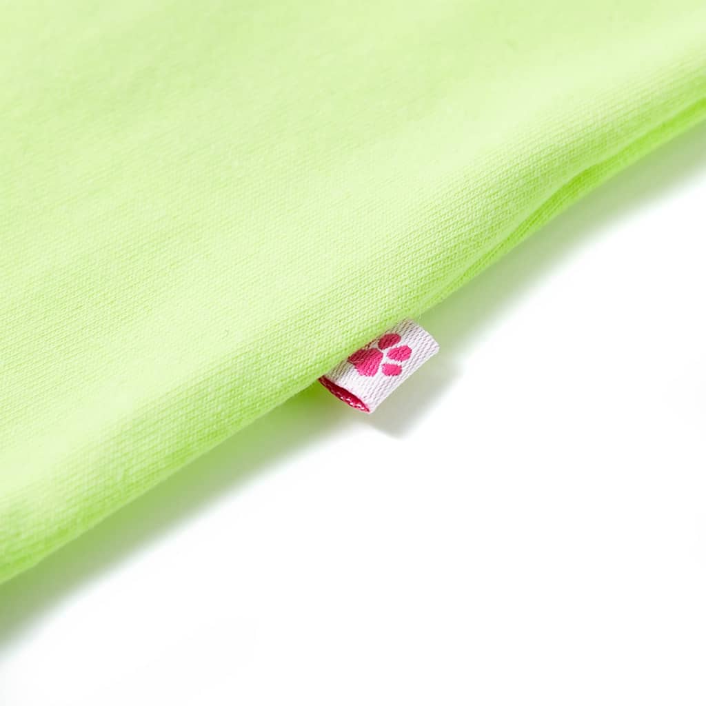 Kindershirt 128 neongeel Geel