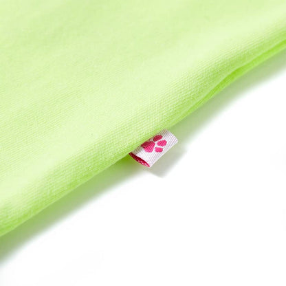 Kindershirt 128 neongeel Geel