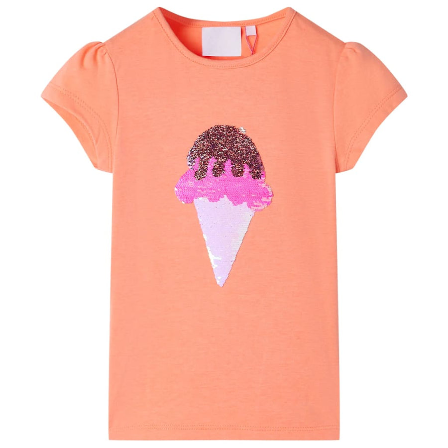 Kindershirt 104 neonoranje orange 104