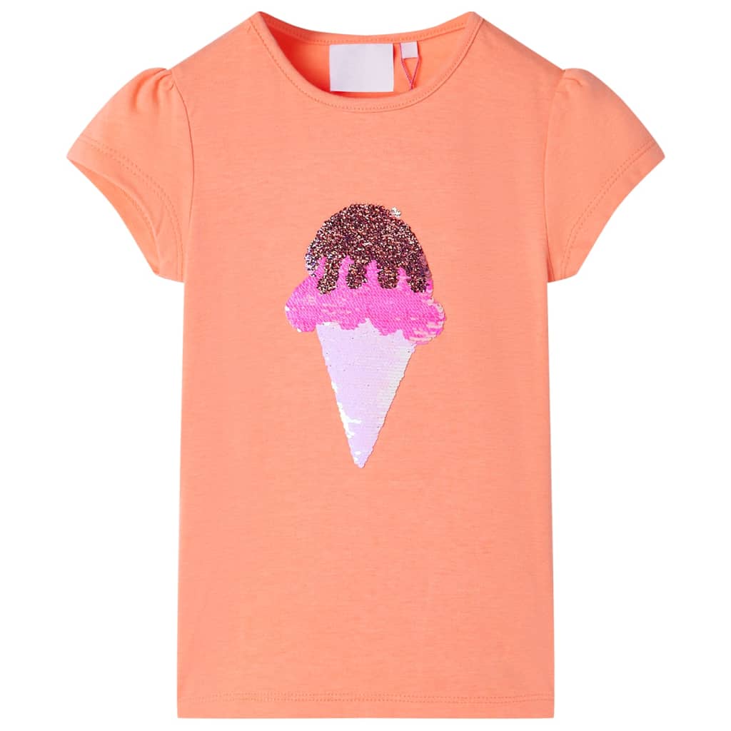 Kindershirt 116 neonoranje orange 116
