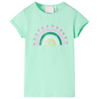 Kindershirt 104 felgroen katoen