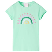 Kindershirt 104 felgroen katoen