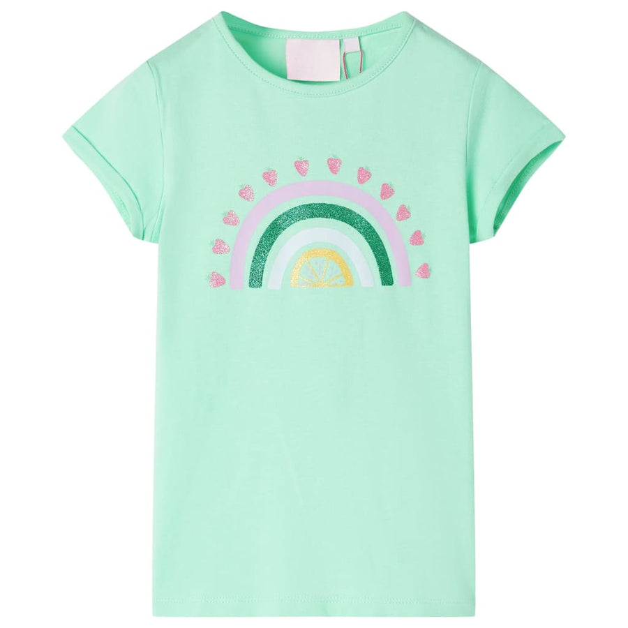 Kindershirt 104 felgroen Groen 104
