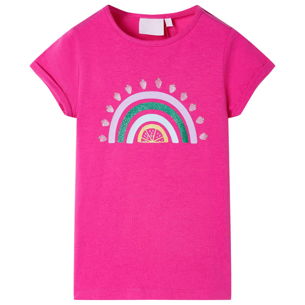 Kindershirt 116 donkerroze Roze 116
