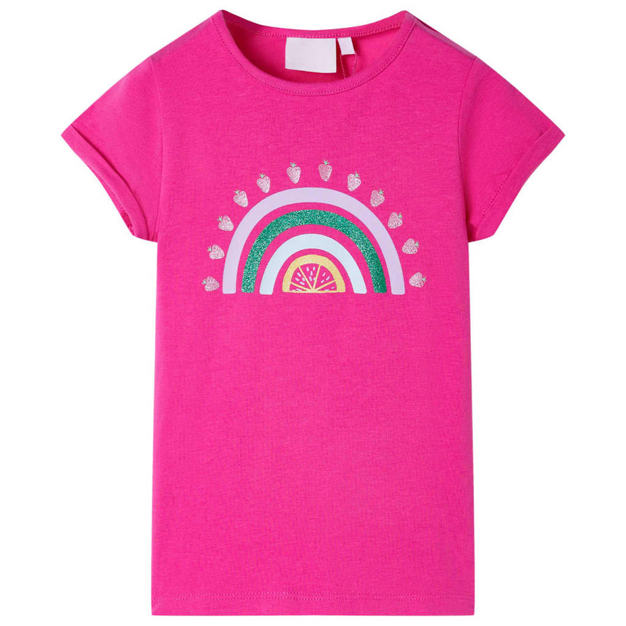 Kindershirt 116 donkerroze Roze 116