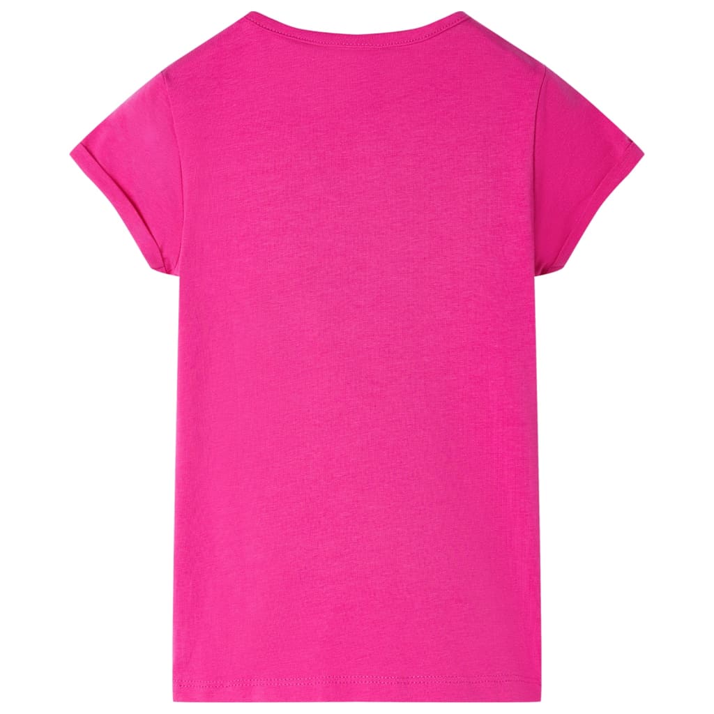 Kindershirt 116 donkerroze Roze 116