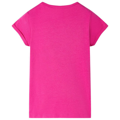 Kindershirt 116 donkerroze Roze 116