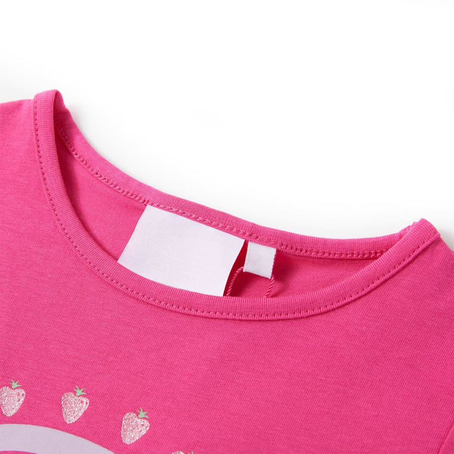 Kindershirt 116 donkerroze Roze 116