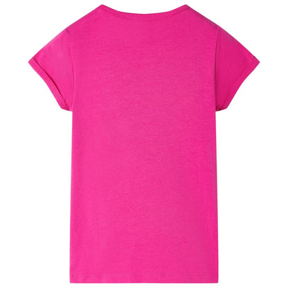 Kindershirt 128 donkerroze Roze 128