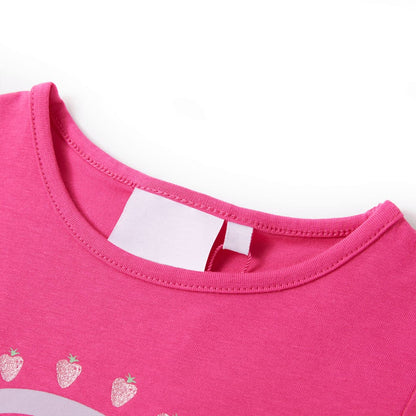 Kindershirt 128 donkerroze Roze 128