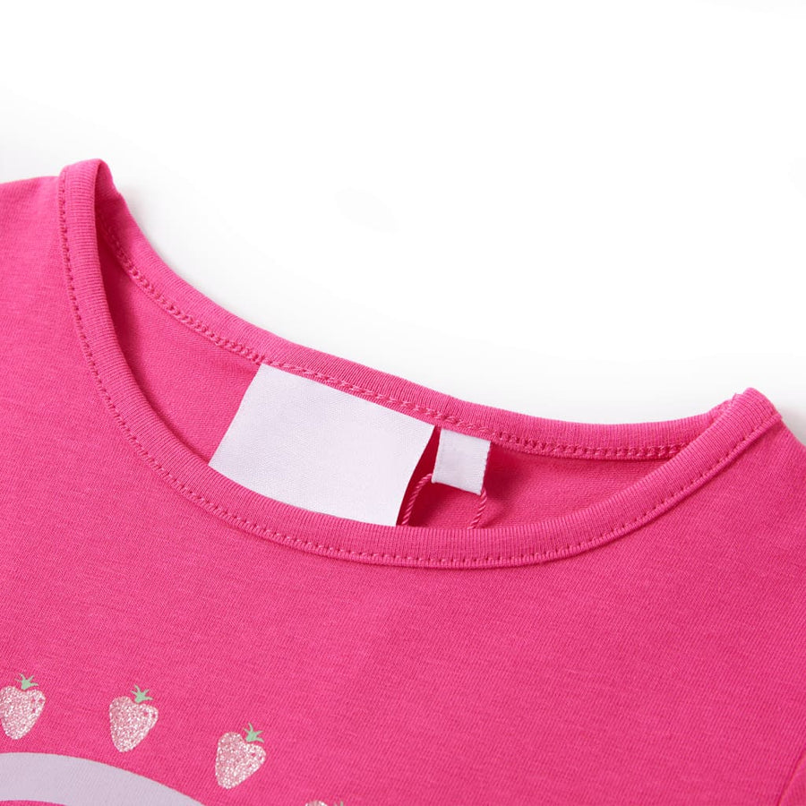 Kindershirt 128 donkerroze Roze 128