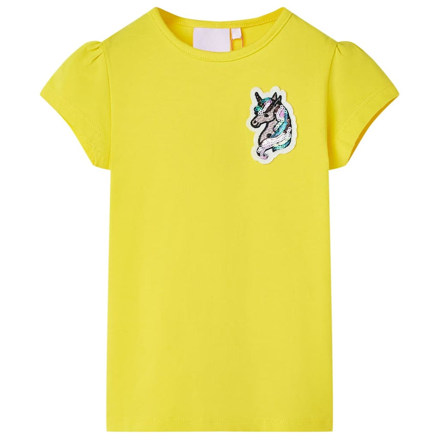 Kindershirt 140 felgeel Geel