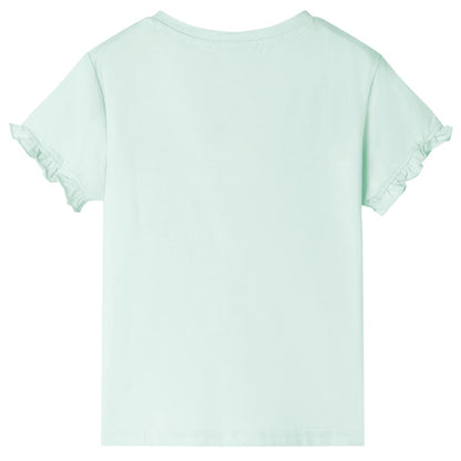 Kindershirt 128 lichtmint Mintgroen 128