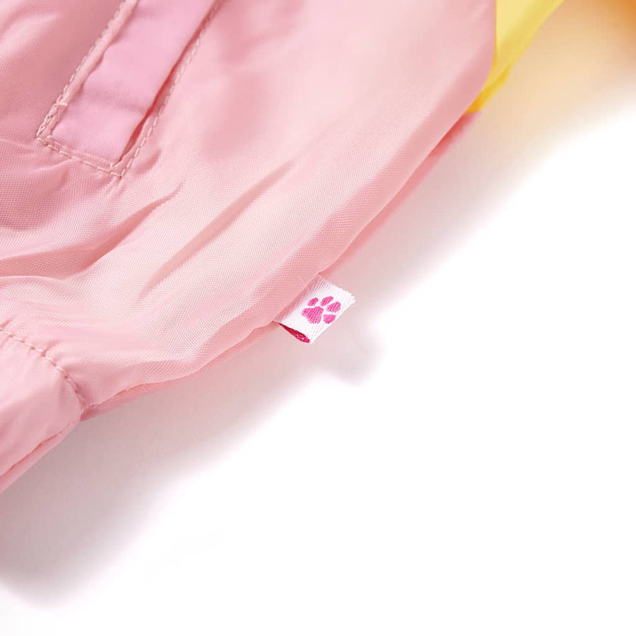 Kinderjas met capuchon en rits 104 meerkleurig Roze
