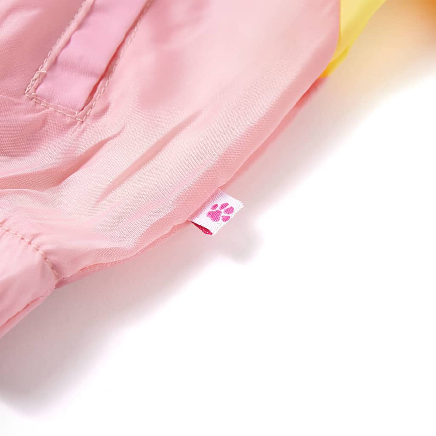 Kinderjas met capuchon en rits 116 meerkleurig Roze