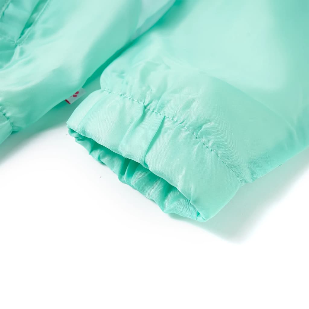 Kinderjas met capuchon en rits 116 meerkleurig Groen 116