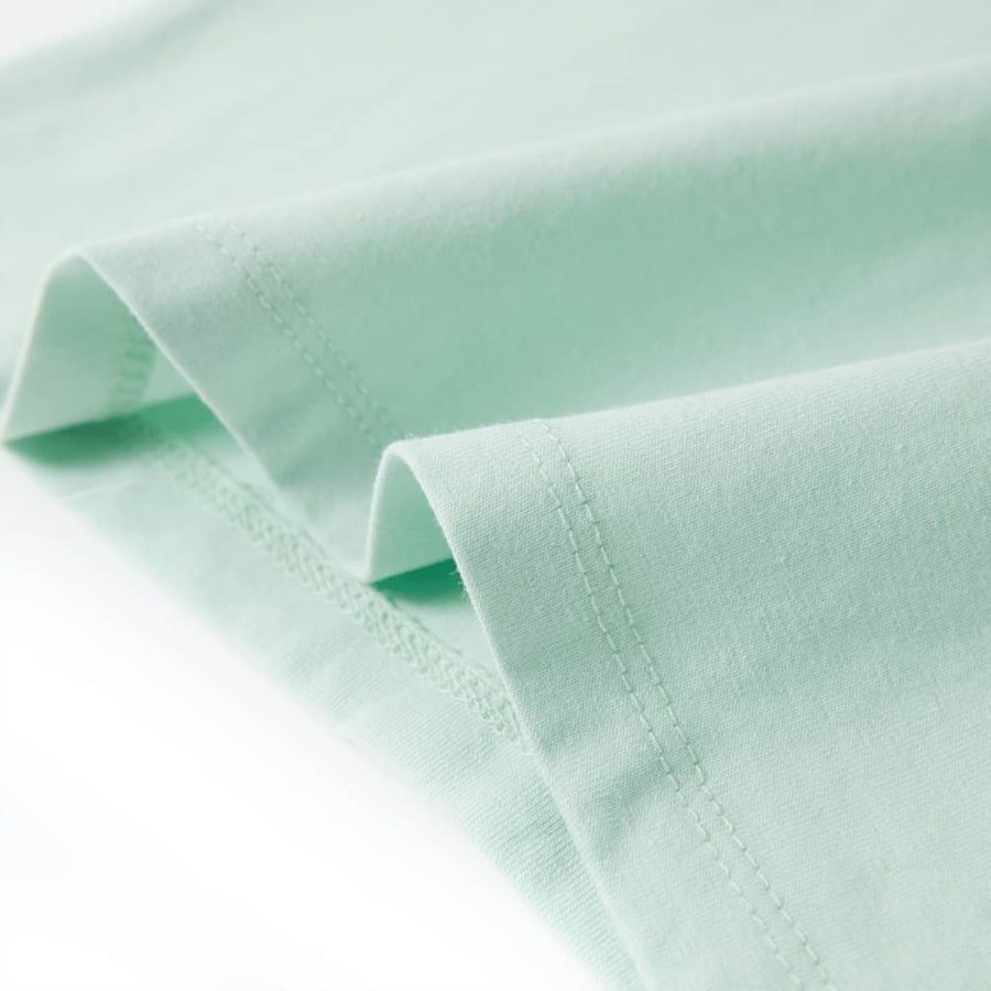 Kindershirt met kapmouwen 128 lichtmintkleur Mintgroen