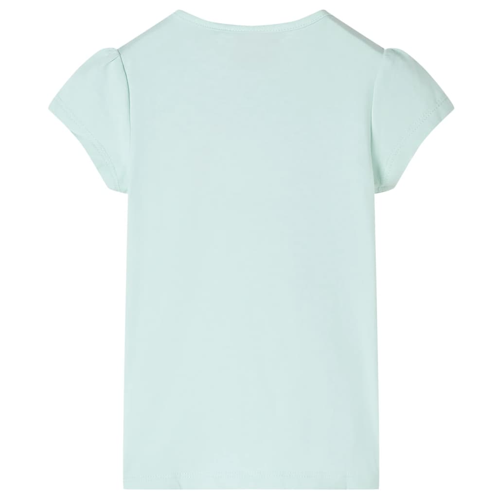 Kindershirt met kapmouwen 140 lichtmintkleur Mintgroen 140