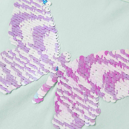 Kindershirt met kapmouwen 140 lichtmintkleur Mintgroen 140