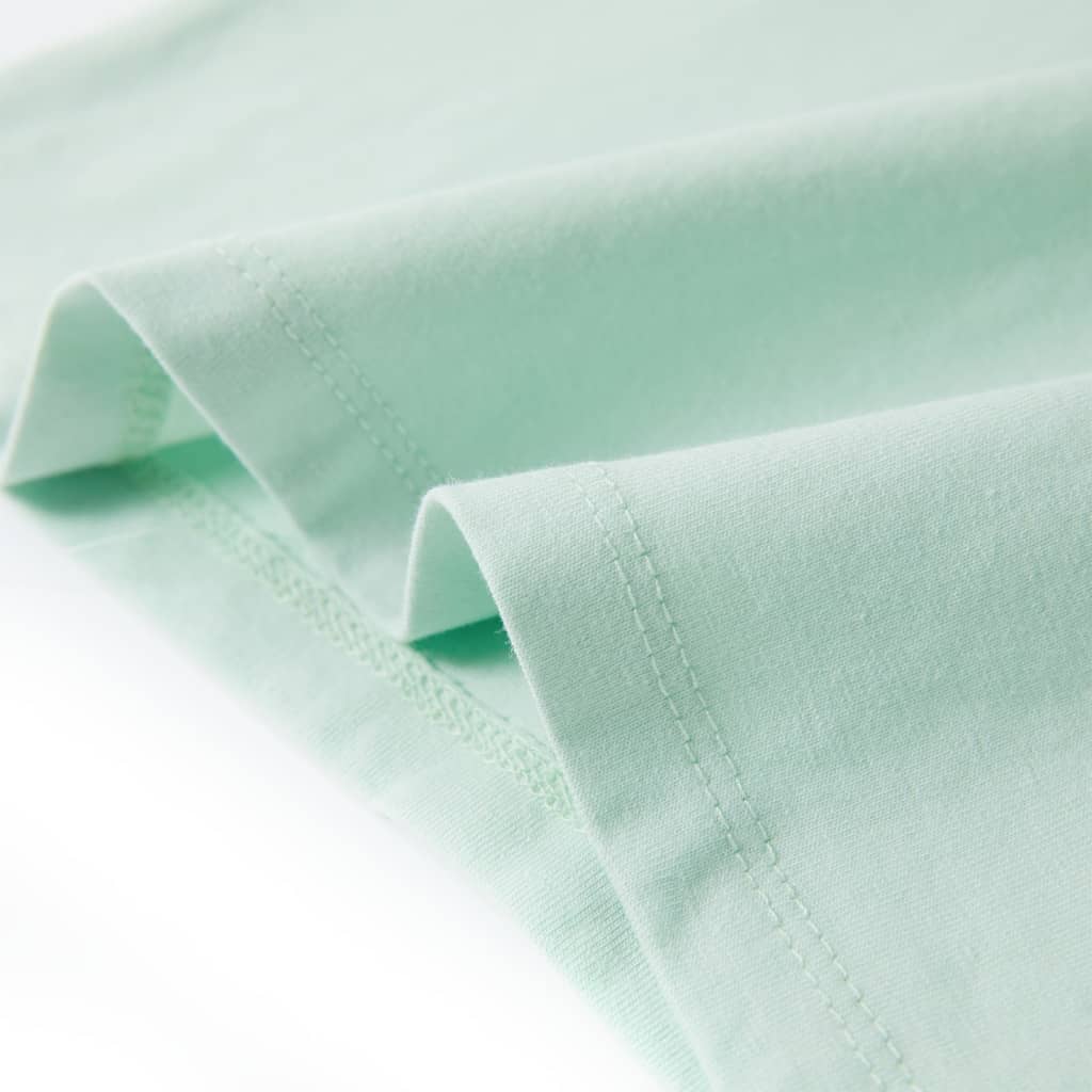 Kindershirt met kapmouwen 140 lichtmintkleur Mintgroen 140
