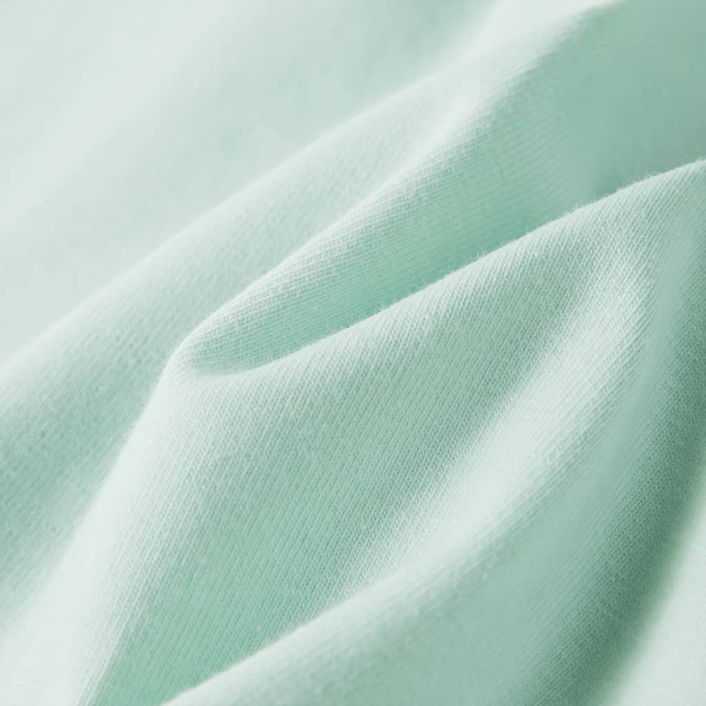 Kindershirt met kapmouwen 140 lichtmintkleur Mintgroen 140