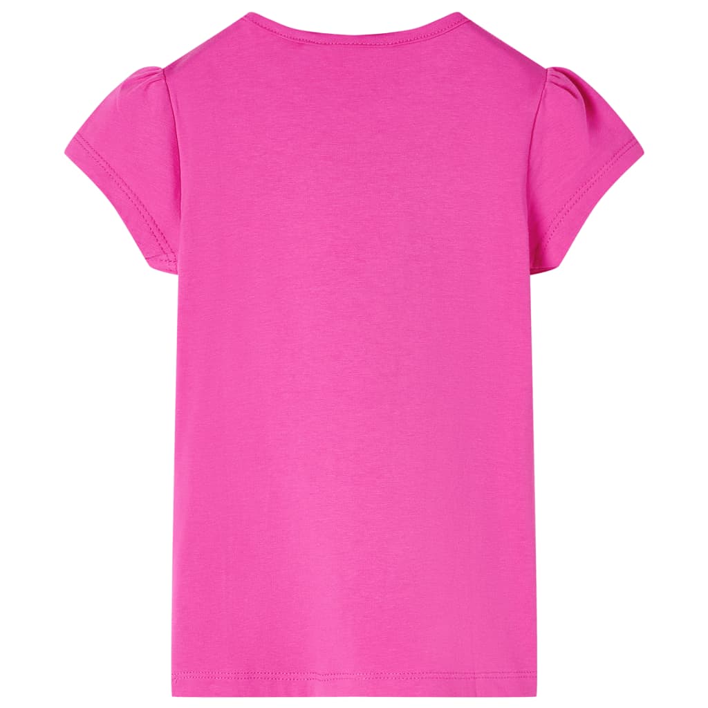 Kindershirt met kapmouwen 104 donkerroze Roze
