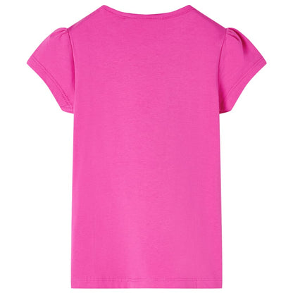 Kindershirt met kapmouwen 104 donkerroze Roze