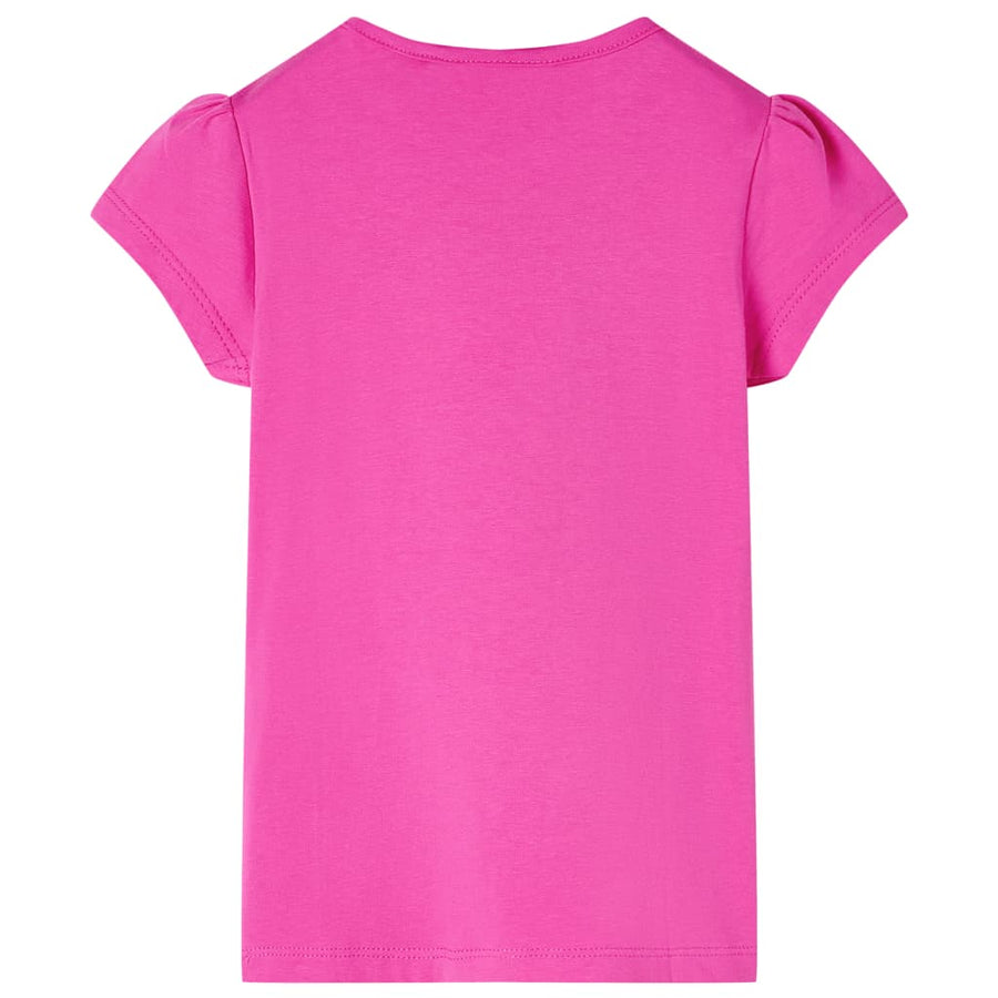 Kindershirt met kapmouwen 104 donkerroze Roze