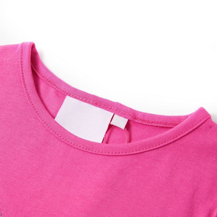 Kindershirt met kapmouwen 104 donkerroze Roze