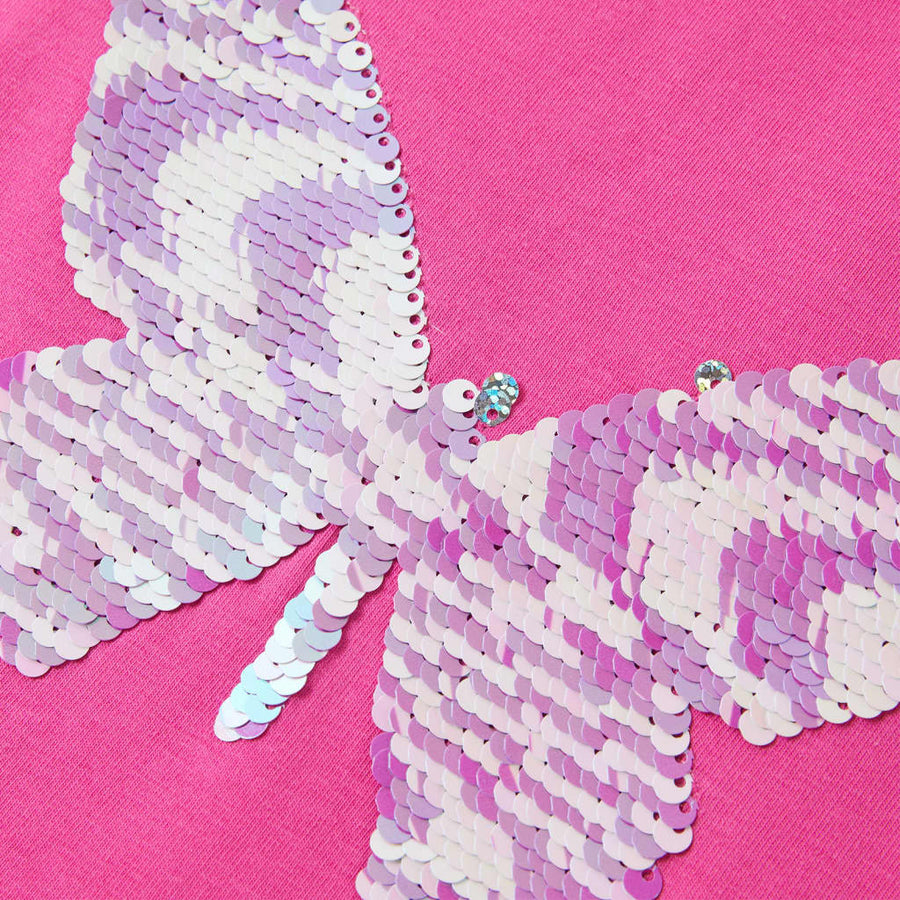 Kindershirt met kapmouwen 104 donkerroze Roze