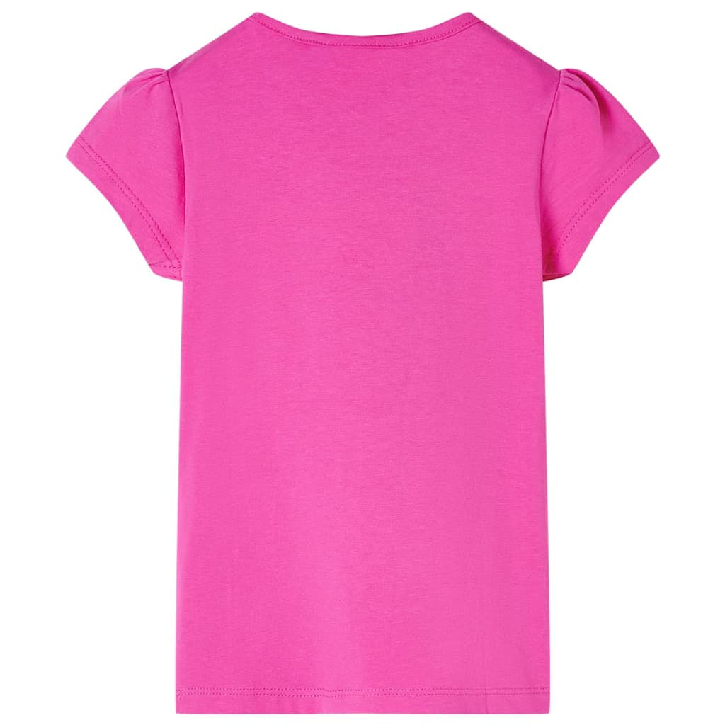 Kindershirt met kapmouwen 116 donkerroze Roze