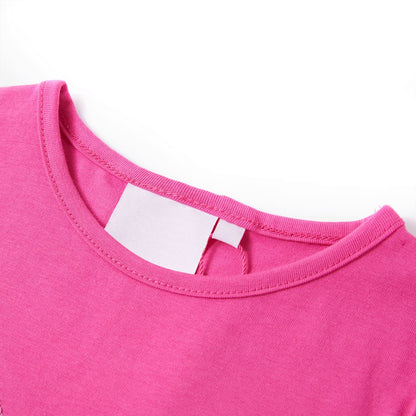 Kindershirt met kapmouwen 116 donkerroze Roze
