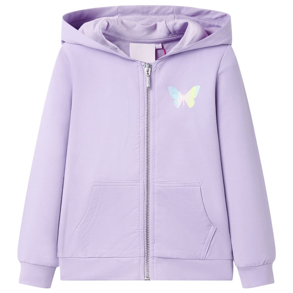 Kindervest met capuchon 104 lila Lila 104