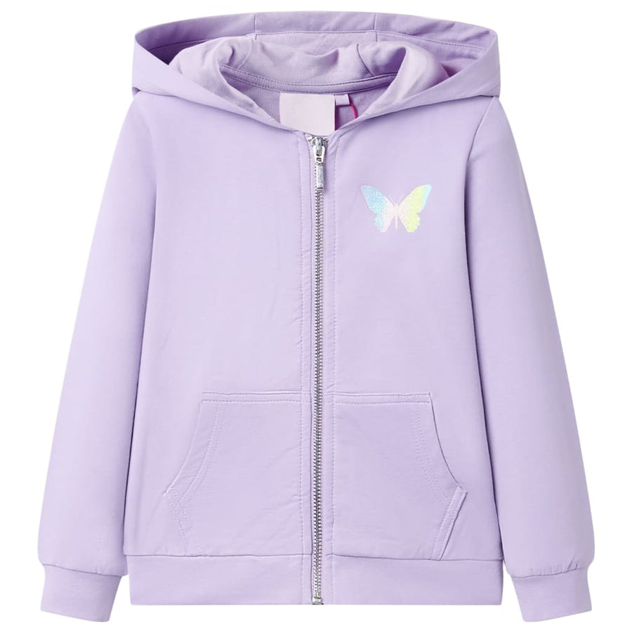 Kindervest met capuchon 104 lila Lila 104